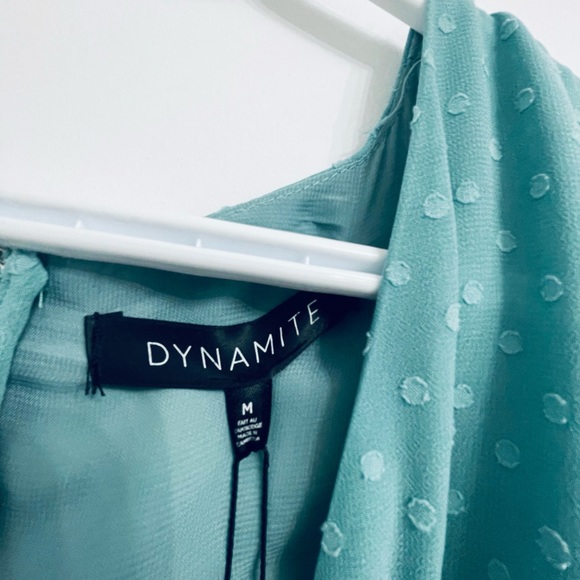 Teal (dark turquoise) long sleeve dress from Dynamite, size M. - Picture 5 of 9